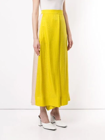 Shop Layeur High-waisted Trousers In Yellow