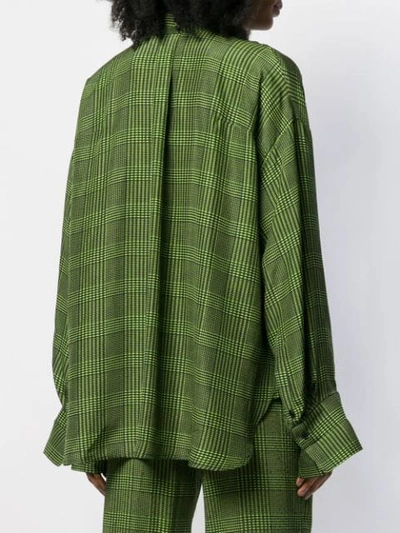 Shop Christian Wijnants Check Shirt In Checks Green