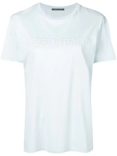 Shop Alberta Ferretti Logo T-shirt In Blue