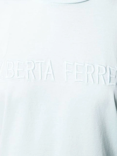 Shop Alberta Ferretti Logo T-shirt In Blue