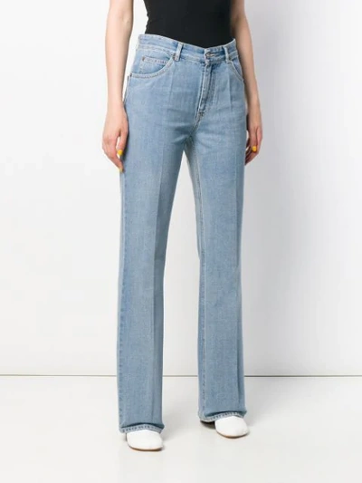 Shop Mm6 Maison Margiela Flared Jeans In 970 Stonge Vintage