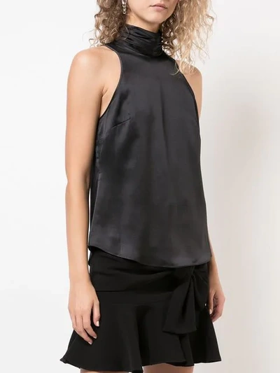 Shop Cinq À Sept Sleeveless Silk Top In Black