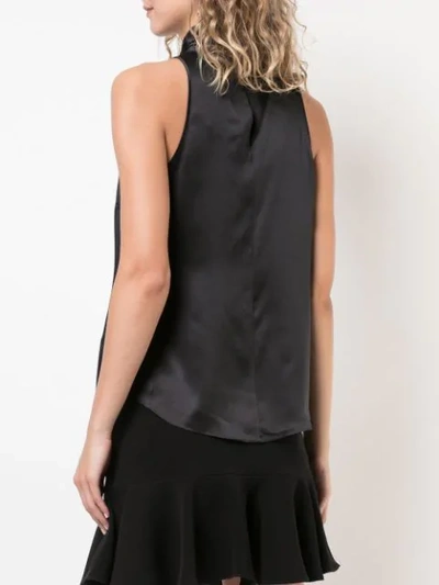 Shop Cinq À Sept Sleeveless Silk Top In Black