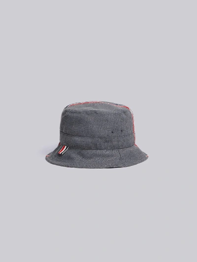 Shop Thom Browne Fun Mix Bucket Hat In Grey