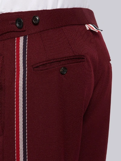 Shop Thom Browne Rwb Stripe Skinny Trouser In Red