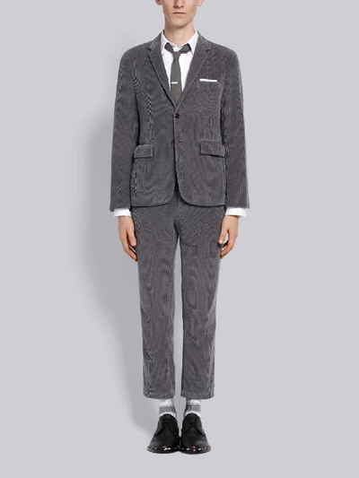 Shop Thom Browne Medium Grey Corduroy Classic Sport Coat