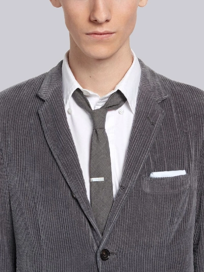 Shop Thom Browne Medium Grey Corduroy Classic Sport Coat