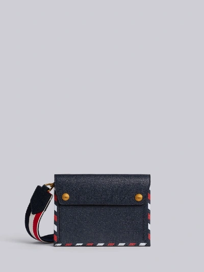 Shop Thom Browne Airmail Print Envelope Bag In Blue