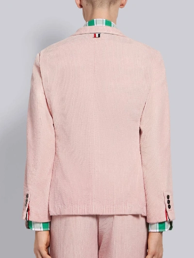 Shop Thom Browne Pink Corduroy Classic Sport Coat
