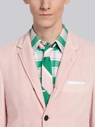 Shop Thom Browne Pink Corduroy Classic Sport Coat
