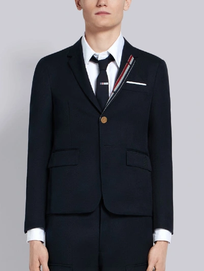 Shop Thom Browne Rwb Stripe High Armhole Sport Coat In Blue