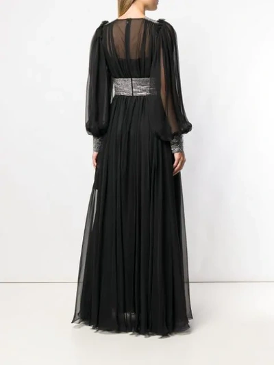 Shop Dolce & Gabbana Embellished Evening Dress In Black
