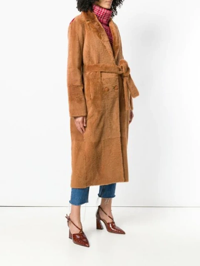 Shop Inès & Maréchal Dakota Belted Coat - Brown