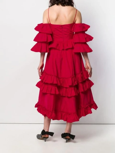 Shop Alexa Chung Ruffled Off In Red