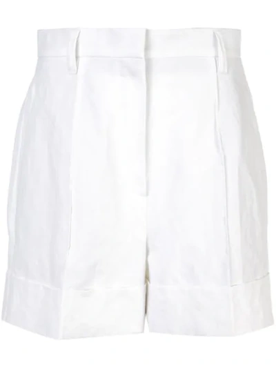 Shop Brunello Cucinelli Tailored Fitted Shorts In White