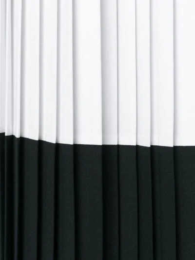 Shop Mantù Colour Contrast Pleated Skirt In Black