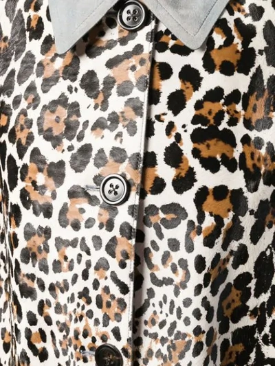 Shop Bottega Veneta Leopard Print Coat In Brown