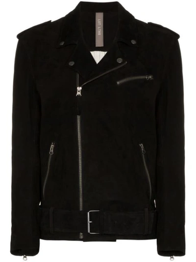 Shop Lot Lthr Black Suede Biker Jacket