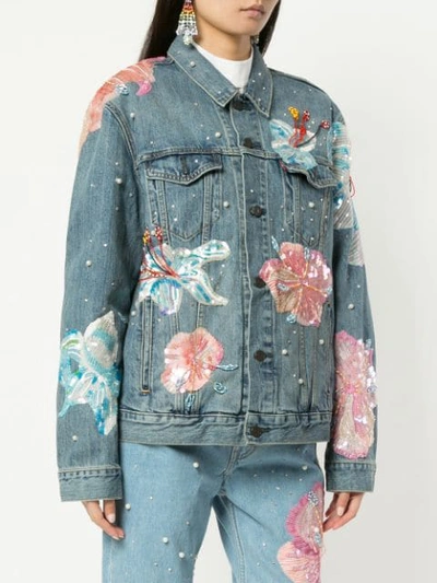 Shop Romance Was Born Fertile Flower Jacket In Blue