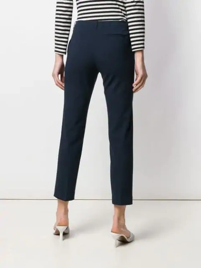 Shop Emporio Armani Classic Slim Trousers In Blue