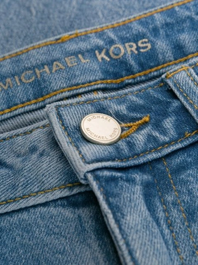 Shop Michael Michael Kors Cropped Jeans In Blue