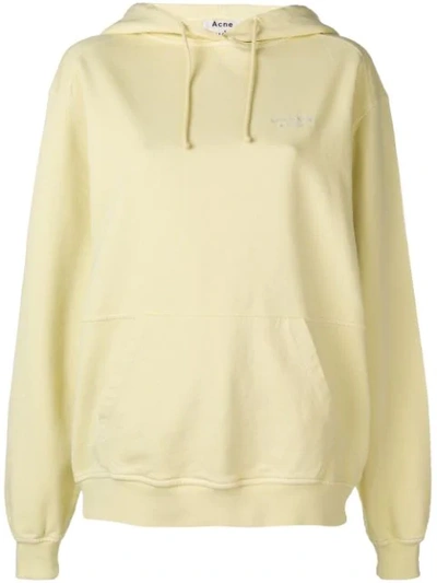 Shop Acne Studios Hooded Sweatshirt In Abv-vanilla Yellow