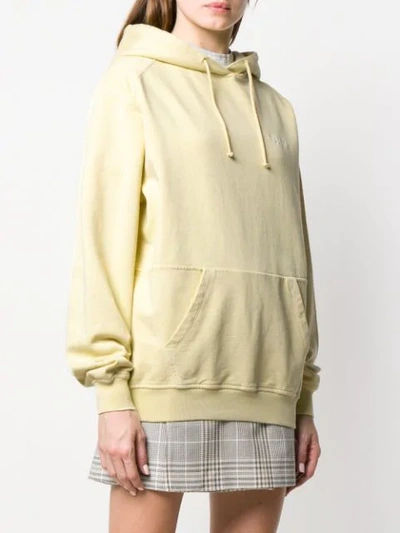 Shop Acne Studios Hooded Sweatshirt In Abv-vanilla Yellow