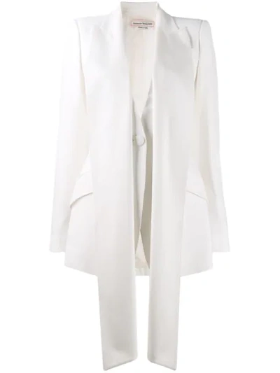 ALEXANDER MCQUEEN LONG LENGTH BLAZER - 白色