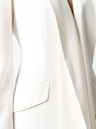 Shop Alexander Mcqueen Oversized Lapel Blazer In White