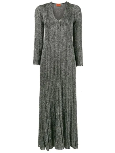 Shop Missoni Lurex Knitted Dress In Black