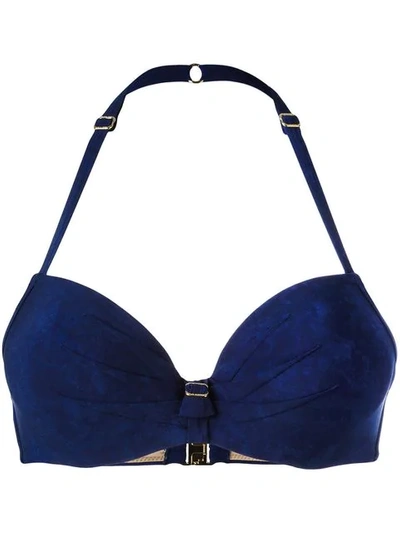 Shop Marlies Dekkers Puritsu Push Up Bikini Top In Blue