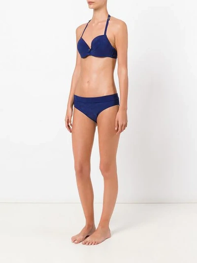 Shop Marlies Dekkers Puritsu Push Up Bikini Top In Blue