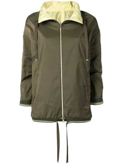 Shop Herno Reversible Rain Jacket In Green