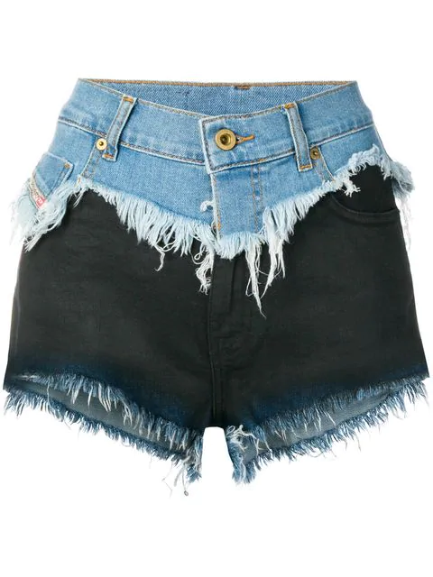 double denim shorts