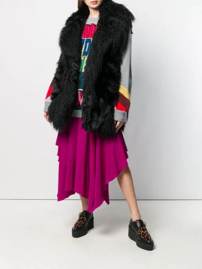 Shop Stella Mccartney Asymmetric Skirt In Purple