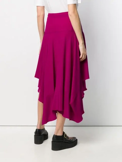 Shop Stella Mccartney Asymmetric Skirt In Purple