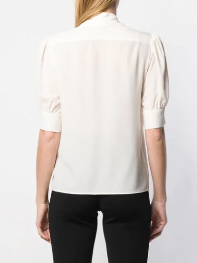 Shop Stella Mccartney Short Sleeve Blouse In White
