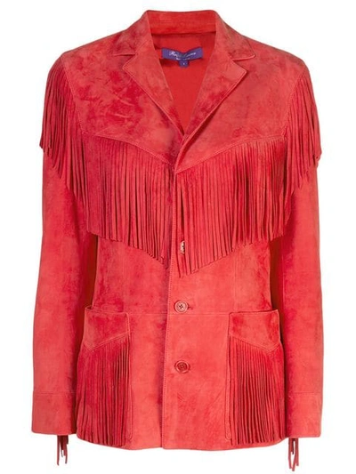 Shop Ralph Lauren Fringed Jacket In Red