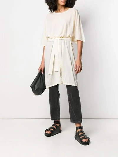 Shop Rick Owens Drkshdw Belted T In White