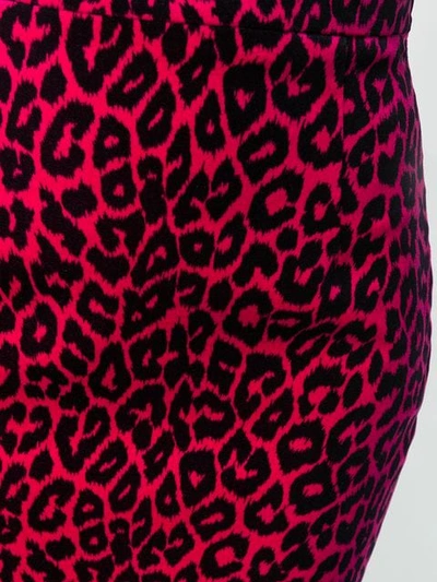 Shop Dsquared2 Leopard Print Skirt In Pink