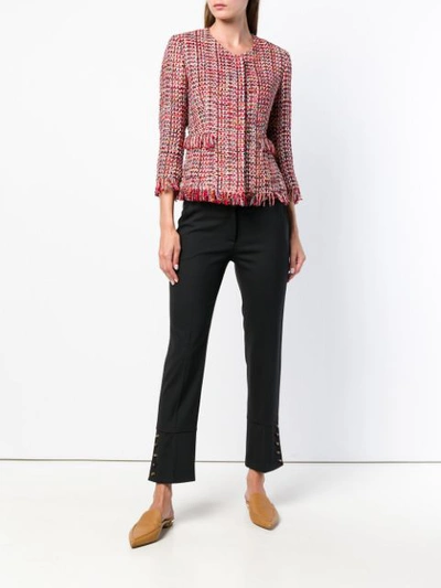 buttoned ankle trousers