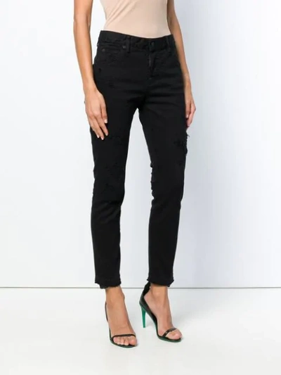 Shop Dsquared2 Distressed Skinny Jeans In Black