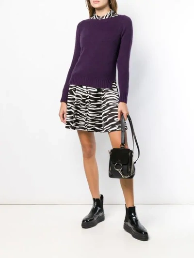 Shop Aragona Cashmere Knit Sweater In Purple