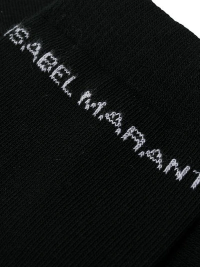 Shop Isabel Marant Logo Socks In Black