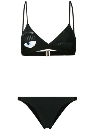 Shop Chiara Ferragni Flirting Bikini In Black