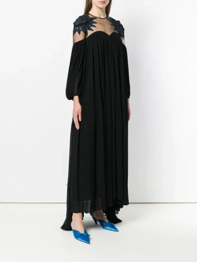 pleated long dress