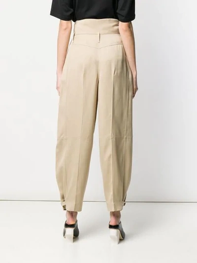 Shop Givenchy High-waisted Military Trousers In 250 Beige