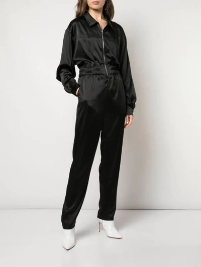 Shop Amiri Bomber Jumpsuit - Black