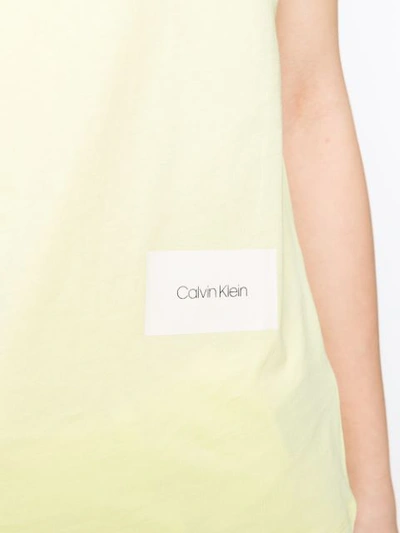 Shop Calvin Klein Logo Badge T In Yellow