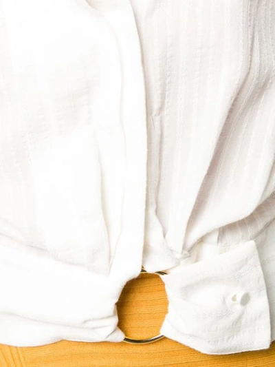 Shop Jacquemus Pietro Ring Embellished Shirt In White
